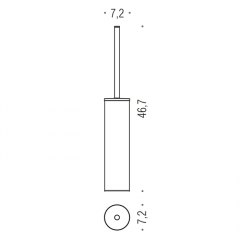 Colombo Mini Ерш напольный , цвет: хром