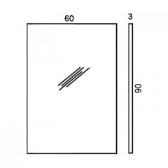 Colombo Fashion Mirrors Зеркало в раме, 90х60см., цвет: хром