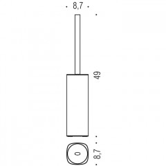 Colombo Trenta Туалетный ёршик, напольный, цвет: чёрный матовый