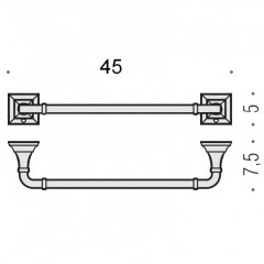 Colombo Portofino Полотенцедержатель 45см, цвет: хром