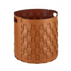 Colombo Adj Круглая корзина Bottega, D40H40 см, цвет: коньяк/бордо