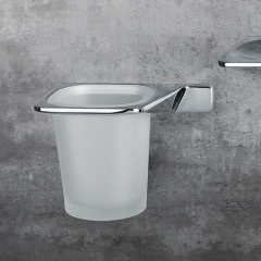 Colombo Alize Стакан, подвесной, Sx, цвет: хром/матовое стекло