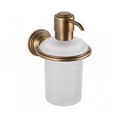 Colombo Hermitag Дозатор для жидкого мыла, цвет: античная бронза/матовое стекло