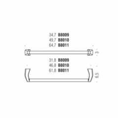 Colombo Road держатель для полотенца-64,7см, цвет: хром