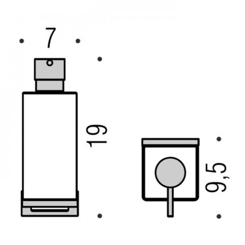 Colombo Look Дозатор для жидкого мыла, подвесной., цвет: PVD графит матовый/матовое стекло