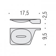 Colombo Alize Мыльница, Sx, подвесная, цвет: хром