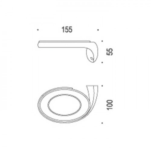 Colombo Link Мыльница настенная, цвет: хром/матовое стекло