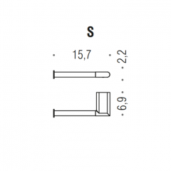 Colombo Mini Держатель т/б левый, цвет: черный матовый