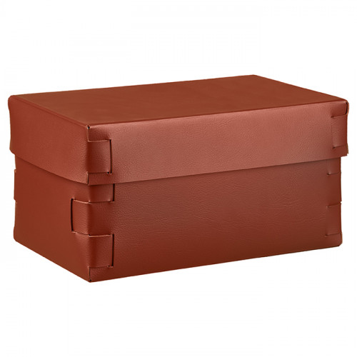 Colombo Adj Коробка Snob, 25x15H13,5 см, цвет: бордо/коньяк