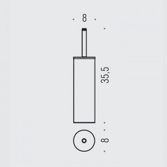 Colombo Basic Ершик для унитаза напольный, цвет: чёрный матовый