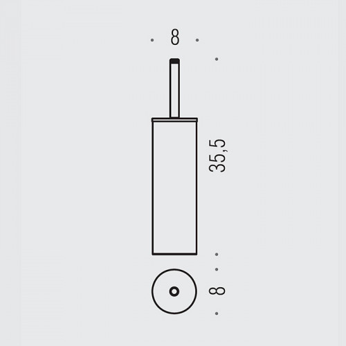 Colombo Basic Ершик для унитаза напольный, цвет: чёрный матовый
