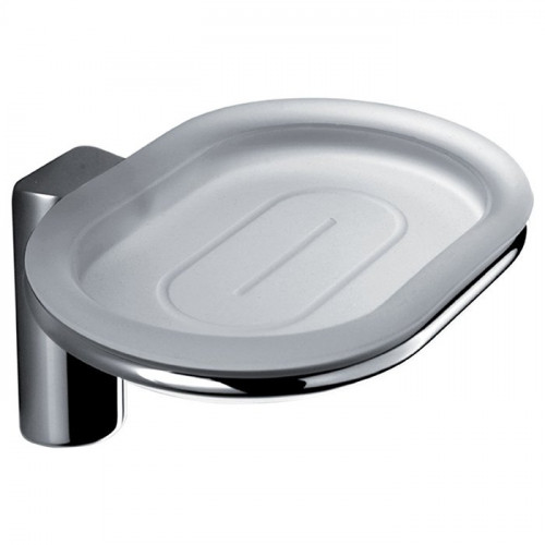 Colombo Luna Мыльница подвесная, цвет: хром/матовое стекло