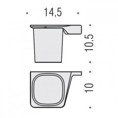 Colombo Alize Стакан, подвесной, Sx, цвет: хром/матовое стекло