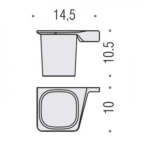 Colombo Alize Стакан, подвесной, Sx, цвет: хром/матовое стекло