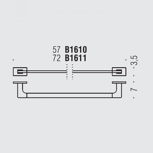 Colombo Look Полотенцедержатель 72см., цвет: PVD Vintage