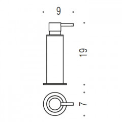 Colombo Mini Дозатор подвесной 150мл, цвет: PVD нержавеющая сталь
