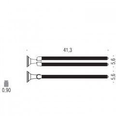 Colombo Hermitag Полотенцедержатель двойной 41,3 см, цвет: хром