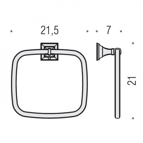 Colombo Portofino Полотенцедержатель-кольцо, цвет: хром