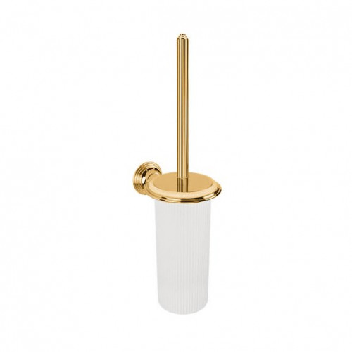 Colombo Hermitag Туалетный ёршик с колбой, подвесной 41.2см., цвет: PVD золото/матовое стекло