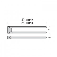 Colombo Luna Полотенцедержатель двойной 250, цвет: хром