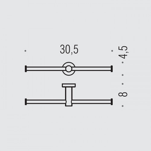 Colombo Plus Держатель для т/б., двойной, цвет: чёрный матовый