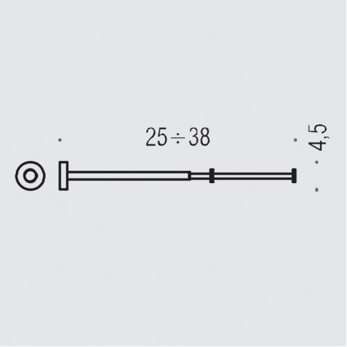 Colombo Plus Полотенцедержатель двойной с регулируемой длиной 25-38 см, цвет: хром