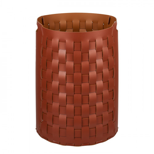 Colombo Adj Круглая корзина Bottega, D40H57 см, цвет: бордо/коньяк