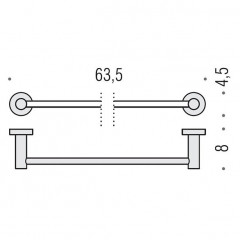 Colombo Plus Полотенцедержатель 63.5 см, цвет: хром