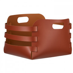 Colombo Adj Корзина Riga,27x36H25 см, цвет: бордо/коньяк