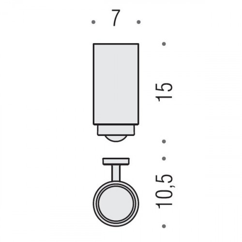 Colombo Nordic Стакан подвесной, цвет: хром/матовое стекло