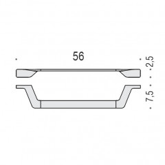 Colombo Alize Полотенцедержатель 56 см, цвет: хром