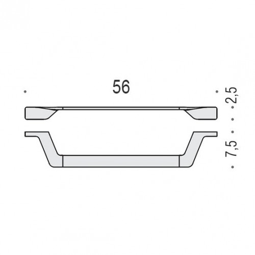 Colombo Alize Полотенцедержатель 56 см, цвет: хром