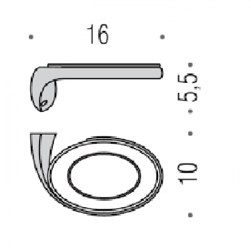 Colombo Link запчасть - стеклянная мыльница для подвесной мыльницы