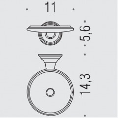 Colombo Hermitag Мыльница подвесная, цвет: хром