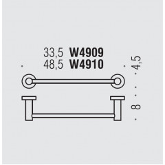 Colombo Plus Полотенцедержатель, 485мм, цвет: чёрный матовый