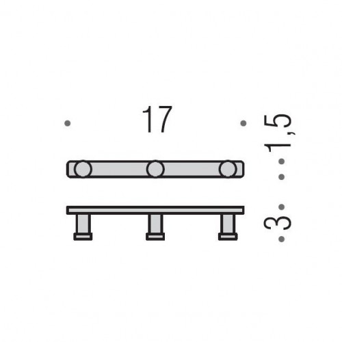Colombo Time Крючок тройной, цвет: хром