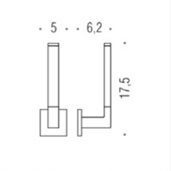 Colombo Basic Q Держатель туалетной бумаги 17.5см, Цвет: хром