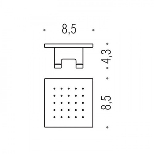 COLOMBO Complementi, настенный держатель для приспособления для сгона воды с полочкой, Цвет: сталь
