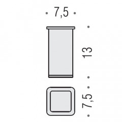 Colombo Lulu Стакан настольный, цвет: PVD золото/матовое стекло