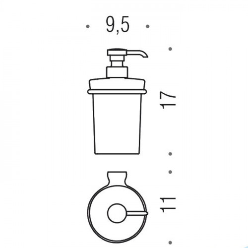 Colombo Look Дозатор для жидкого мыла, подвесной, цвет: хром/матовое стекло