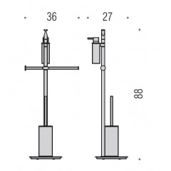 Colombo Planets Стойка 88 см, цвет: хром