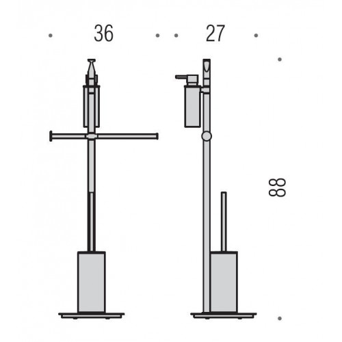 Colombo Planets Стойка 88 см, цвет: хром