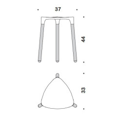 Colombo Complementi Сиденье пластиковое,цвет: белый