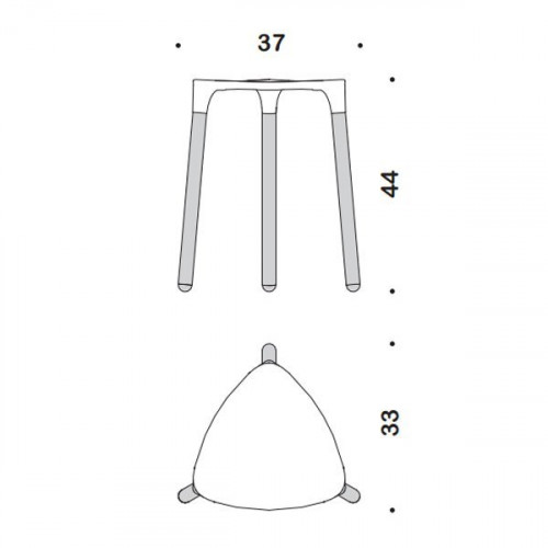 Colombo Complementi Сиденье пластиковое,цвет:  белый