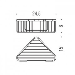 Colombo Basic Угловая металлическая полочка, цвет: чёрный матовый