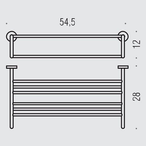 Colombo Basic Полотенцедержатель 54.5 см, цвет: хром