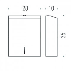 Colombo Hotel Collection Контейнер для бумажных полотенец, цвет: полированная нержавеющая сталь