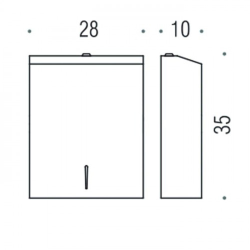 Colombo Hotel Collection Контейнер для бумажных полотенец, цвет: полированная нержавеющая сталь