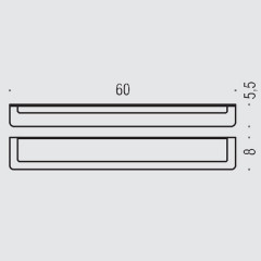 Colombo Over Полотенцедержатель 60 см, цвет: матовая сталь