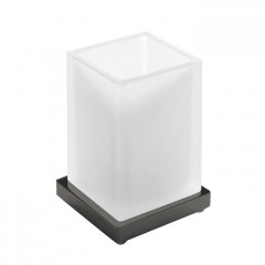 Colombo Look Стакан настольный, цвет: PVD графит полированный/матовое стекло